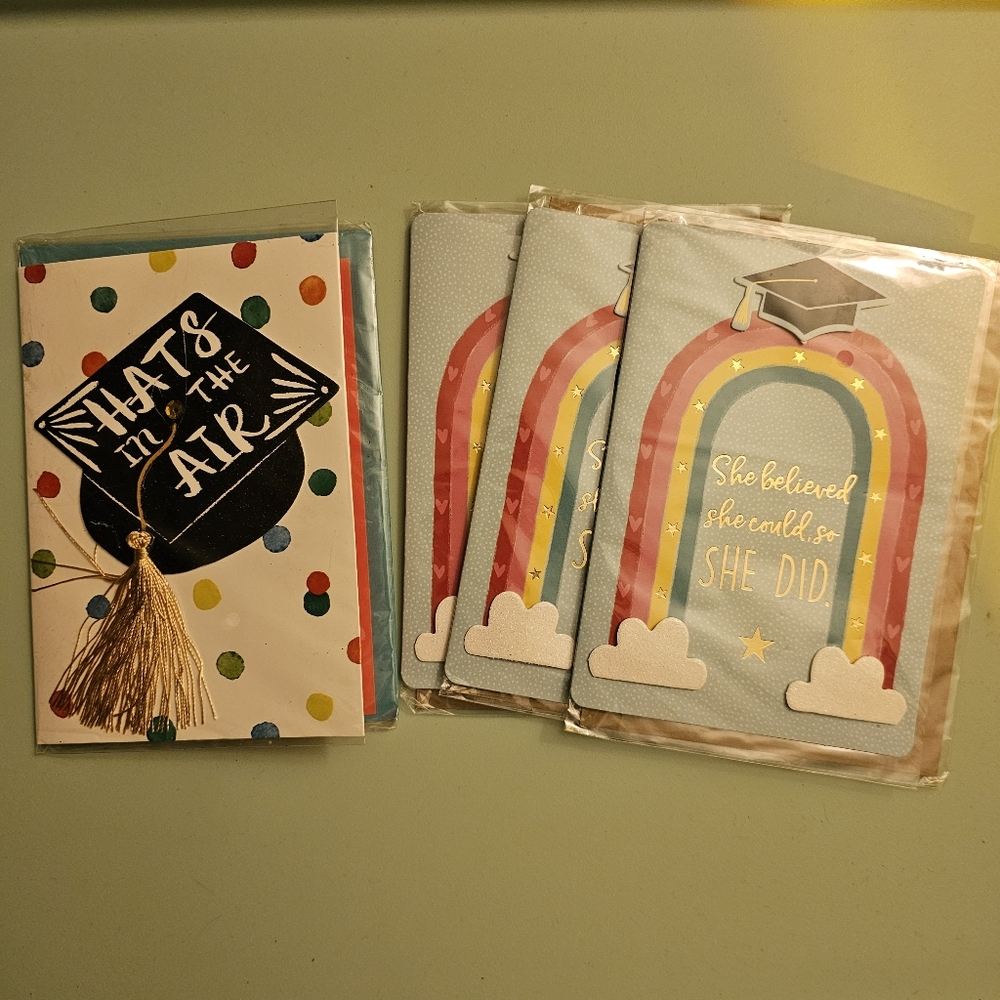 3/$10 NEW Graduation Cards with Envelopes Set of 4
